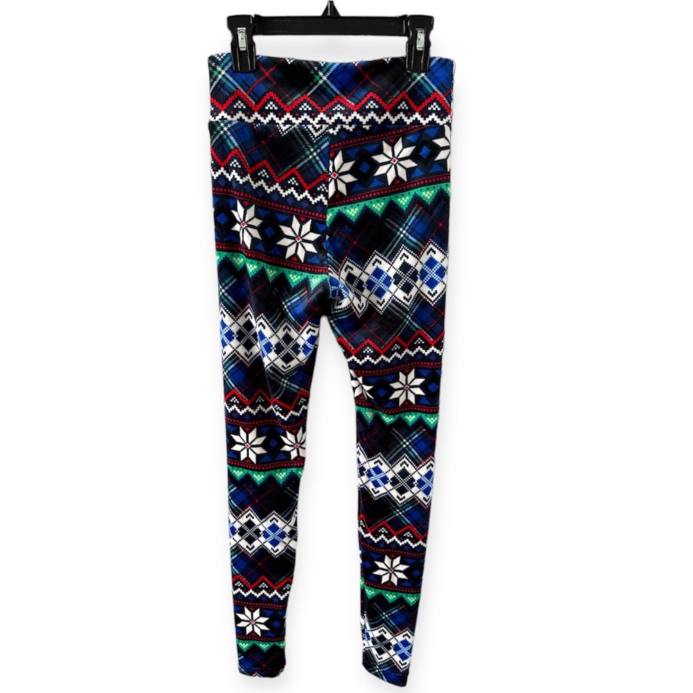 No Boundaries Snowflakes Christmas Cozy Leggings Women’s Size Small